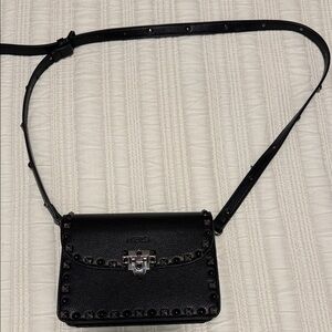 Mersi Black Studded Crossbody Bag